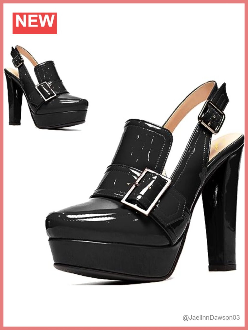 Vintage Chunky Platform Loafers Ankle Strap Block Heel Pumps Women's Shoes
